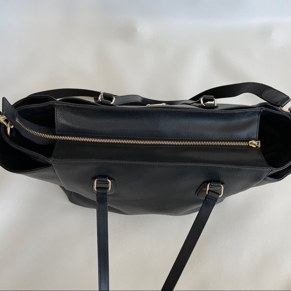 Coach Black Leather Diaper Bag with Changing Pad - Picture 6 of 11